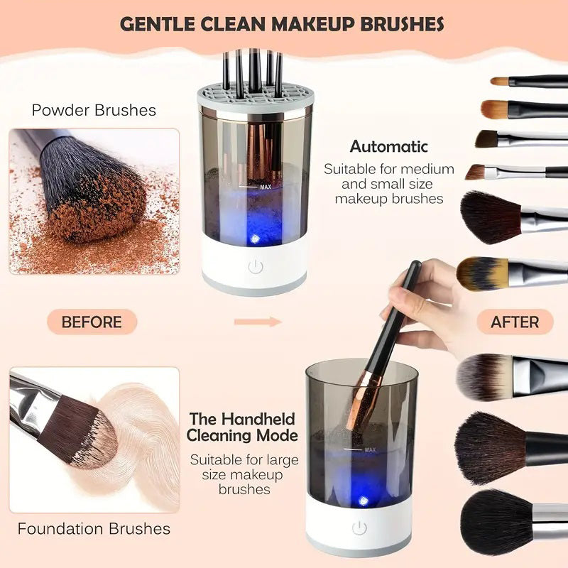 Automatic Makeup Brush Cleaner – Clean Brushes in 30 Seconds